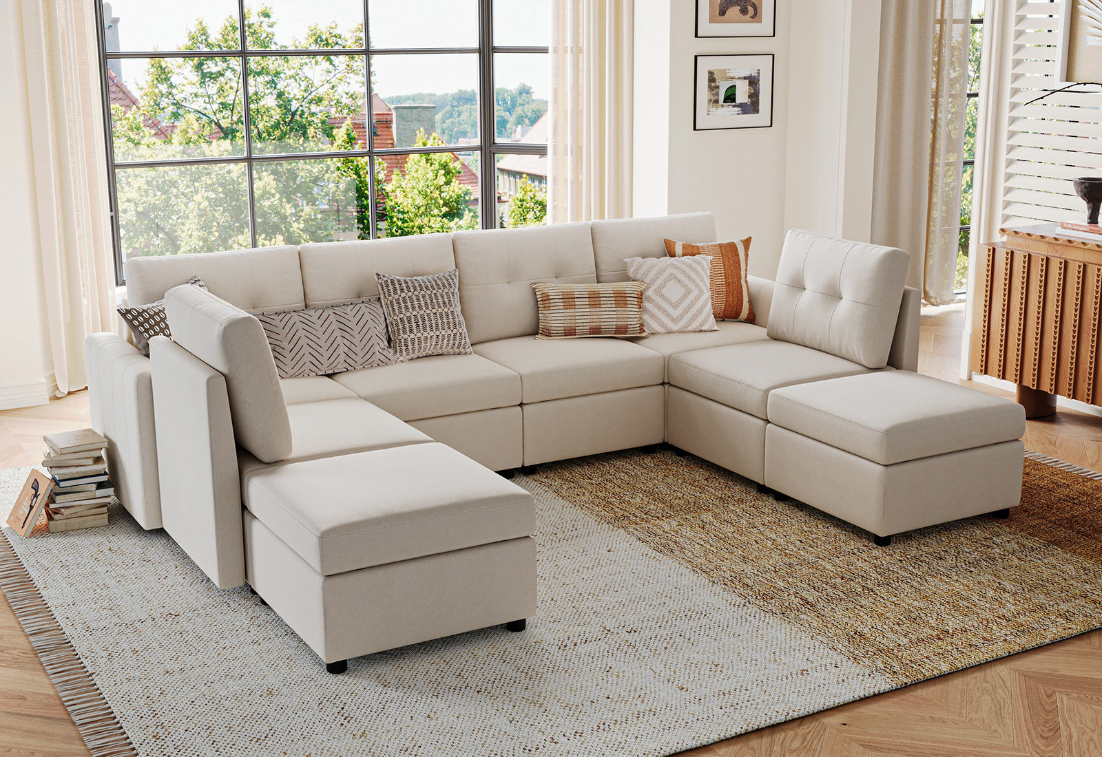 RUBIK III  6 Seats with 2 Ottomans