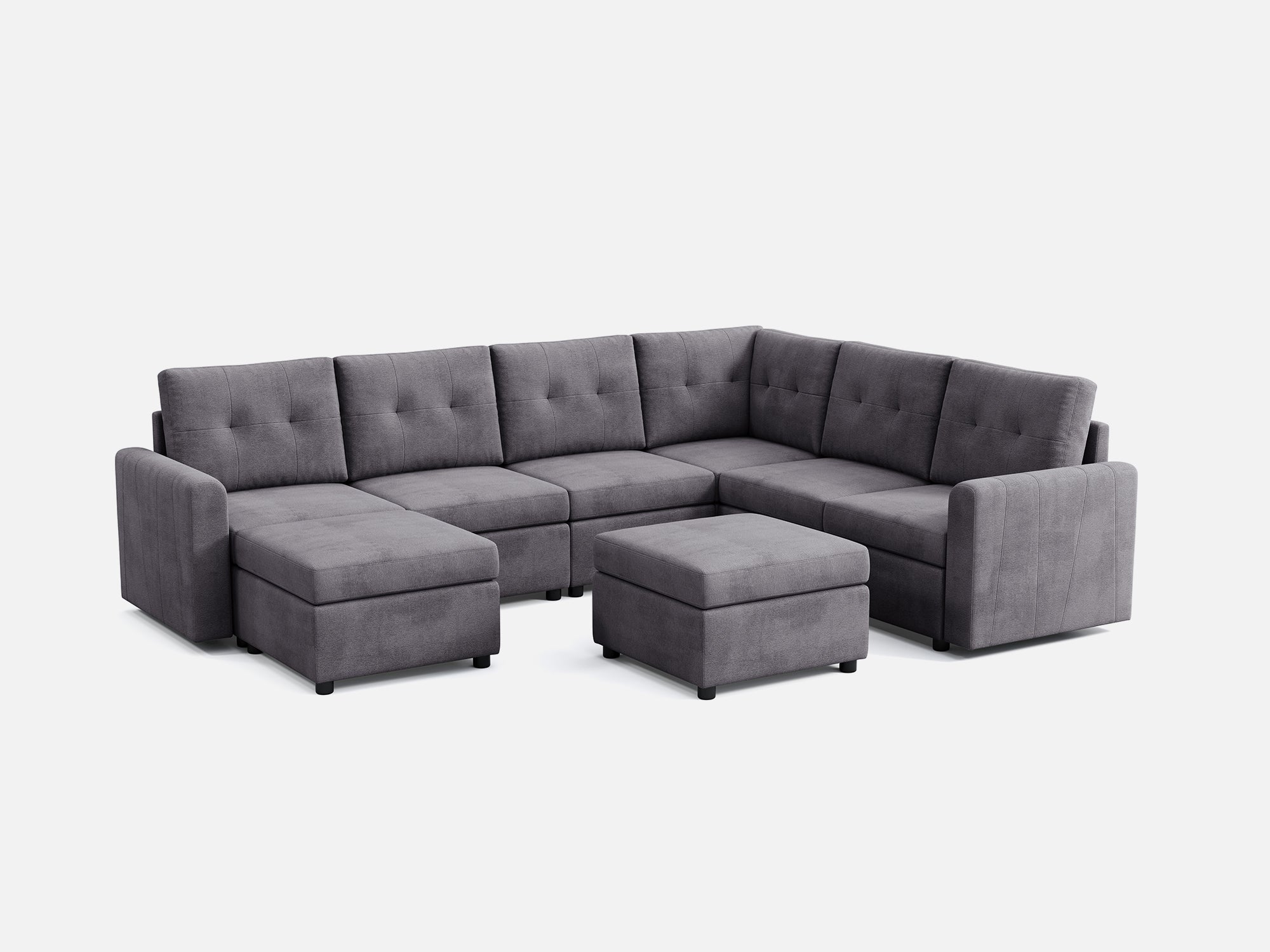 RUBIK III 5 Seats with Corner & 2 Ottomans