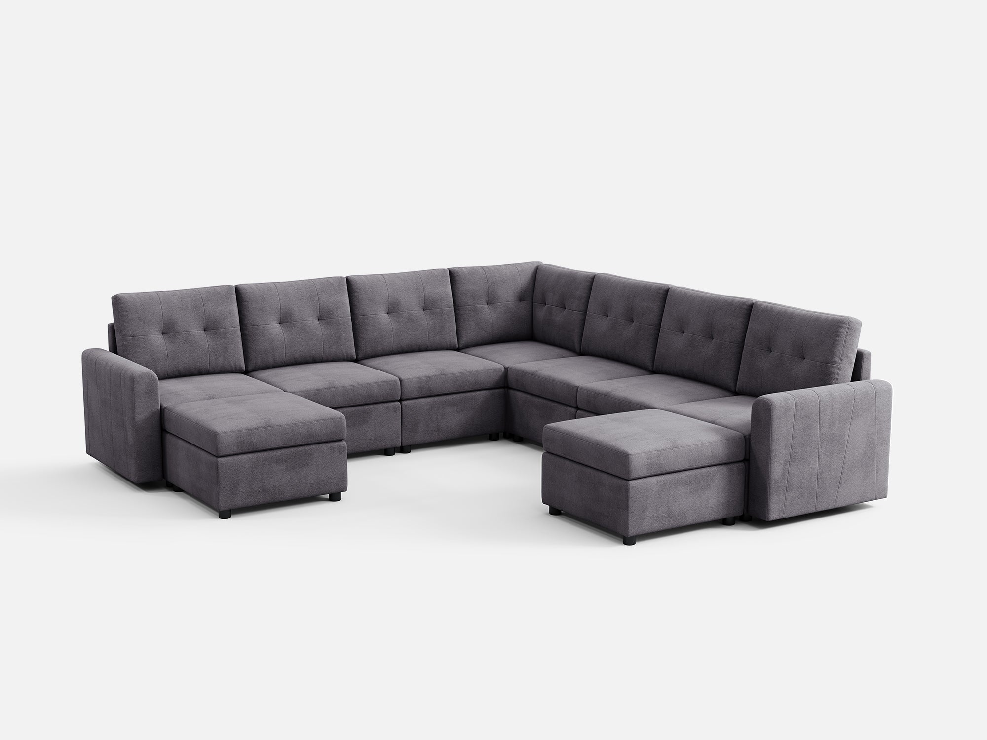 RUBIK III 6 Seats with Corner & 2 Ottomans