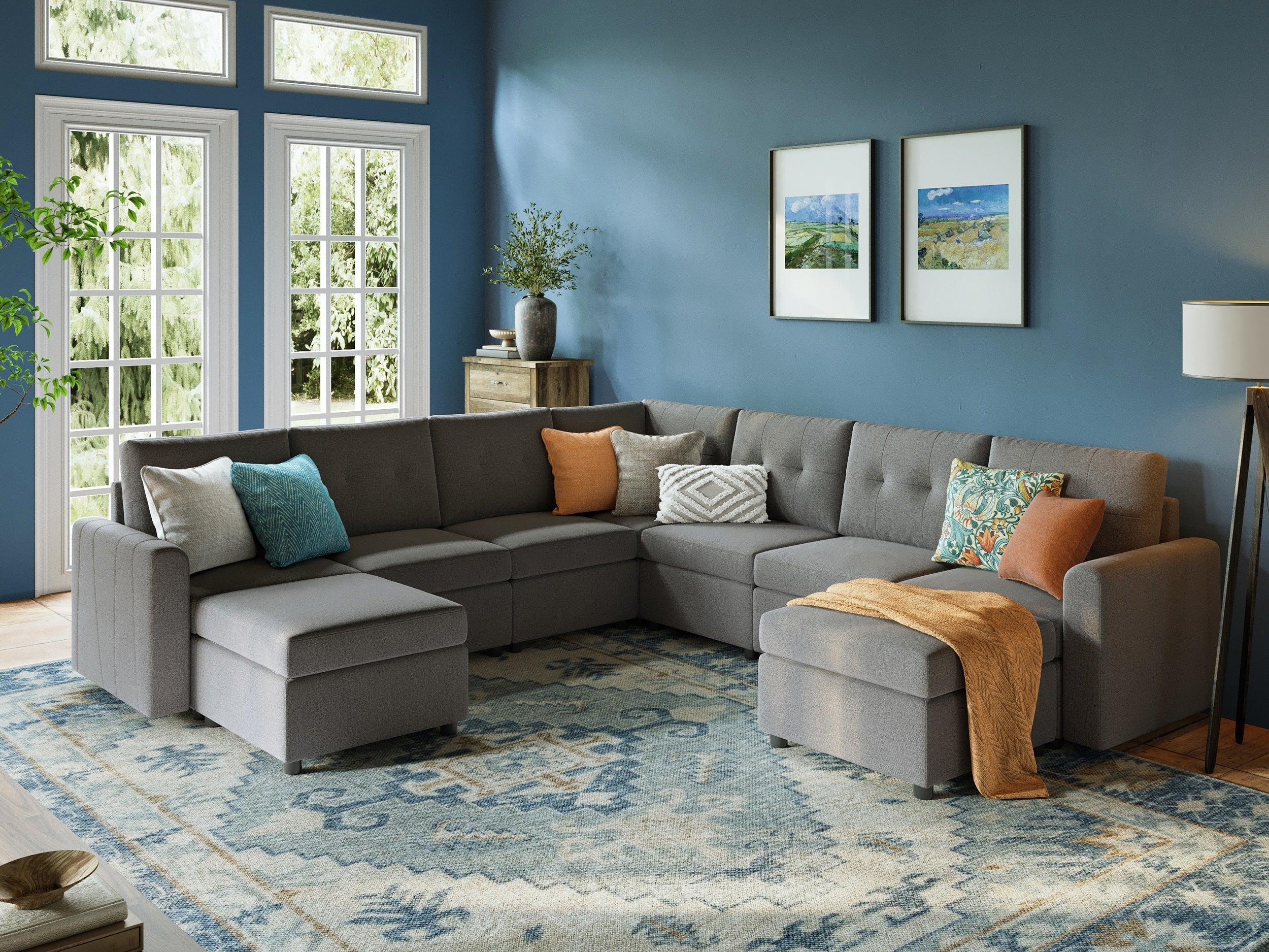 RUBIK III 6 Seats with Corner & 2 Ottomans