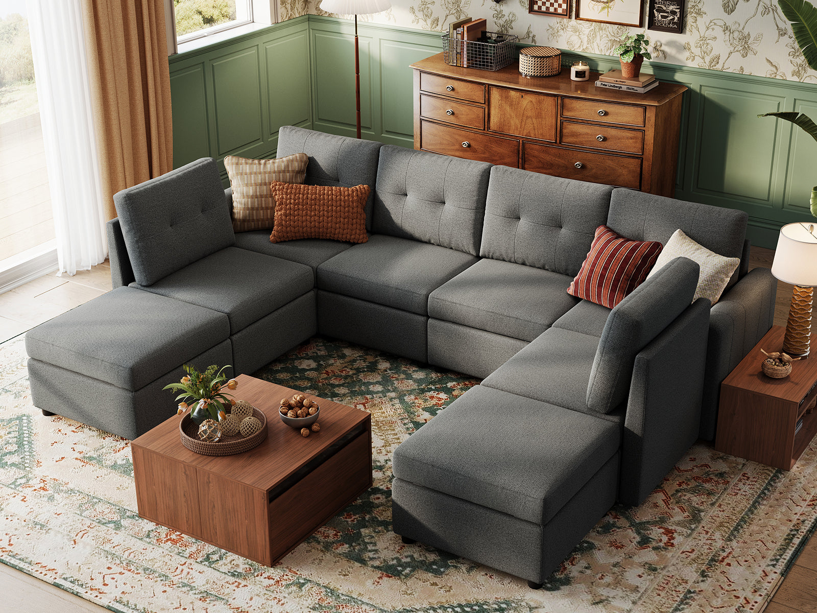 RUBIK III  6 Seats with 2 Ottomans