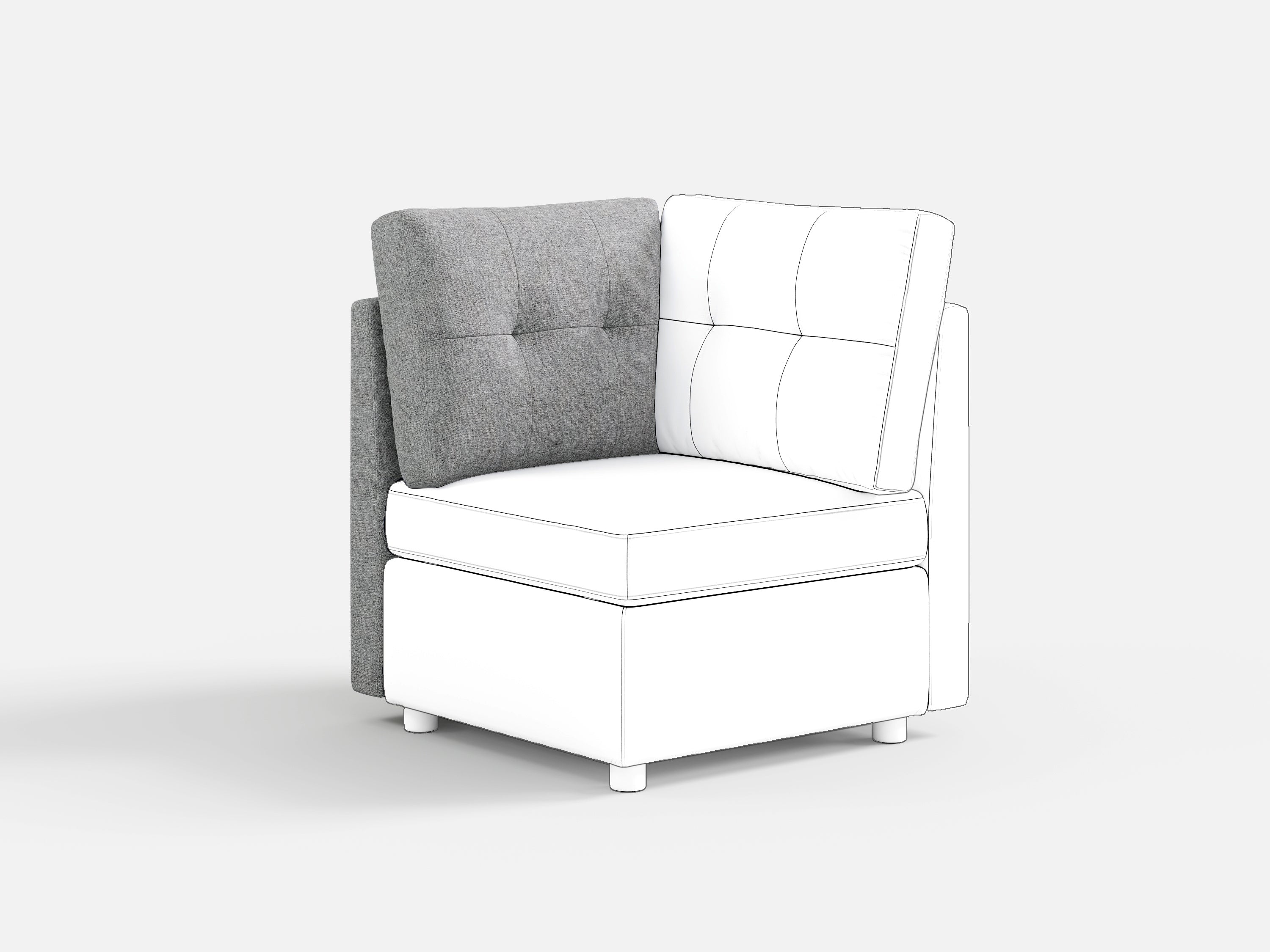 RUBIK III Armrest & Seat & Ottoman & Corner & Seat Cushion & Backrest & Back Cushion