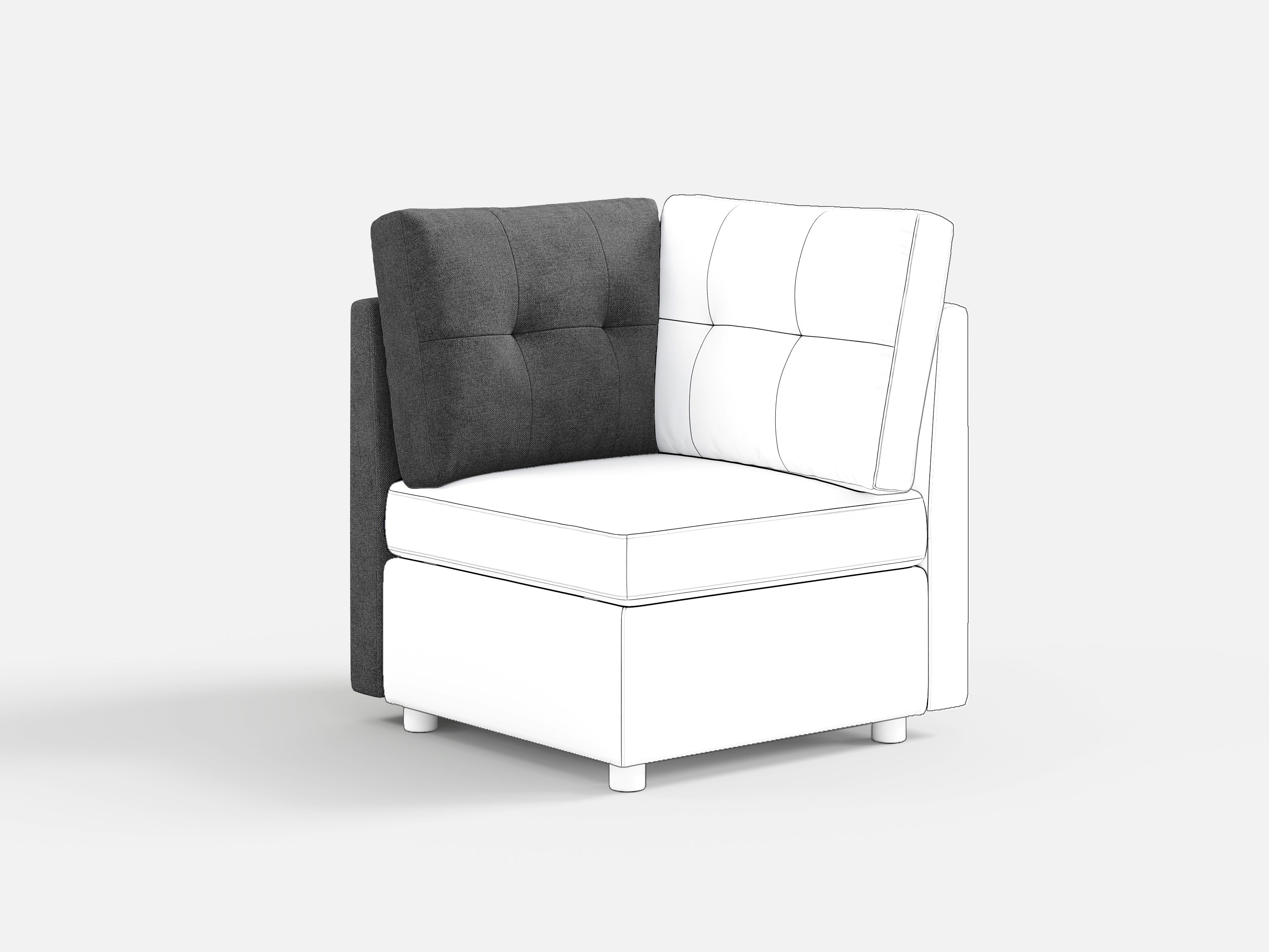 RUBIK III Armrest & Seat & Ottoman & Corner & Seat Cushion & Backrest & Back Cushion