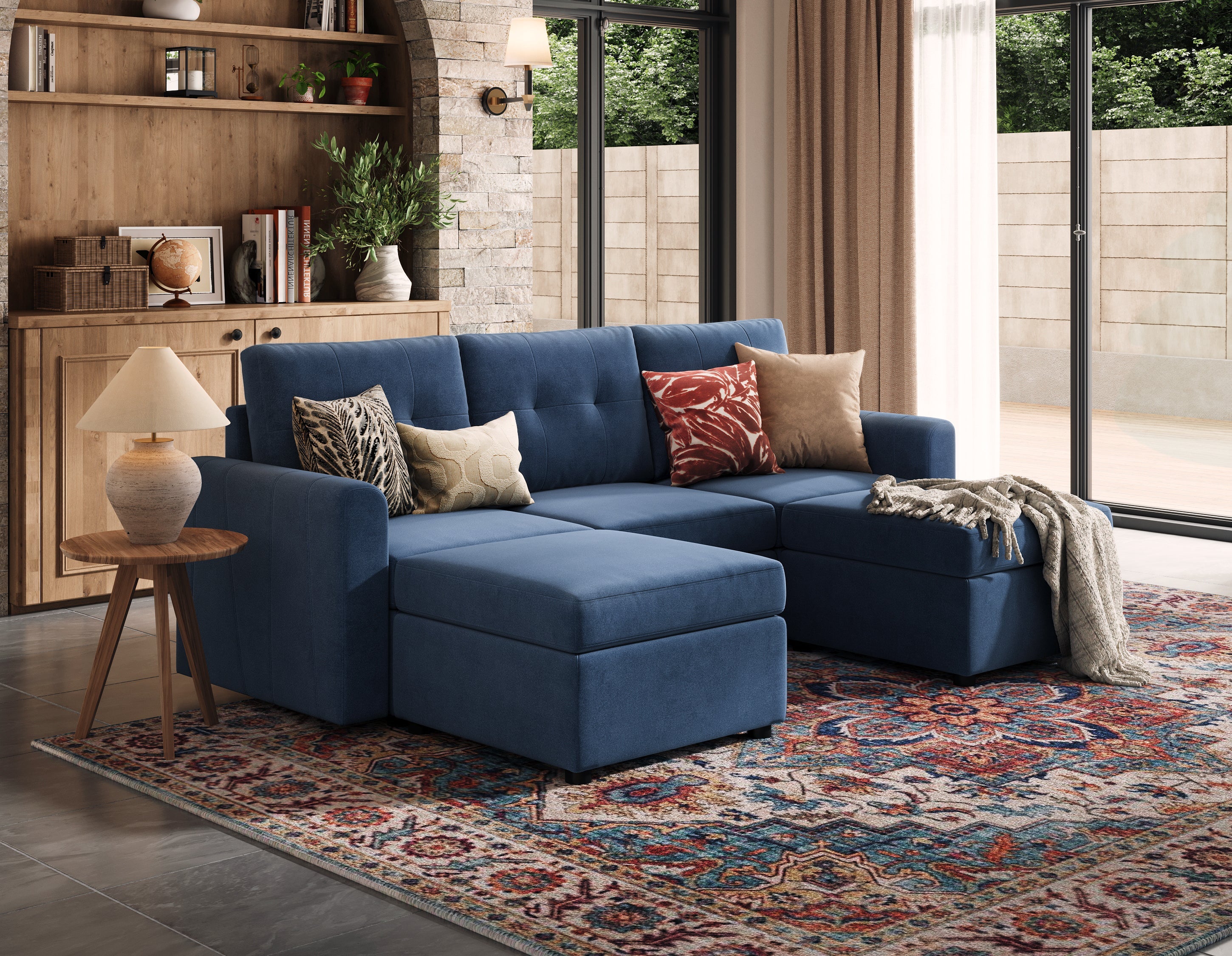 RUBIK III 3 Seats with 2 Ottomans