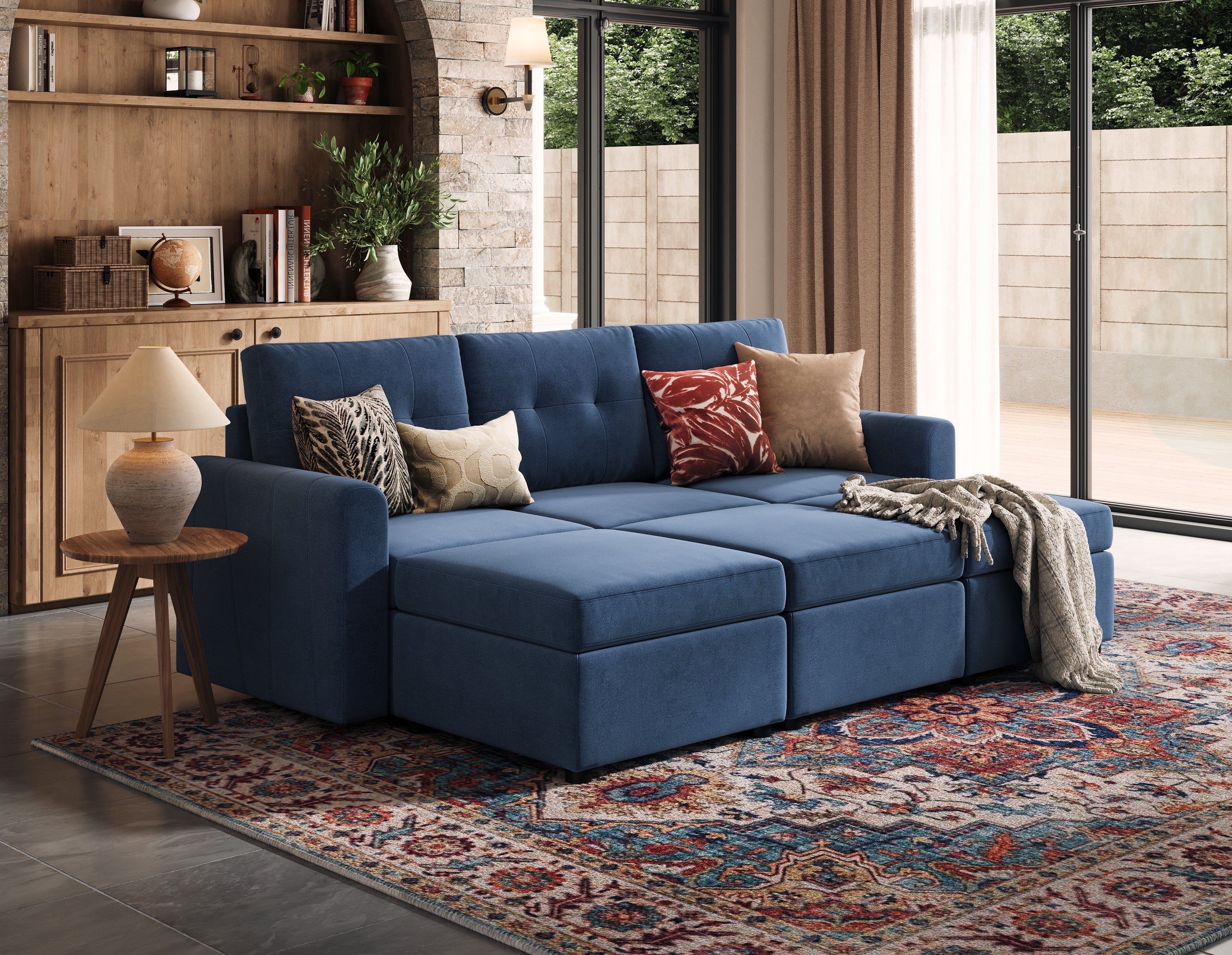 RUBIK III 3 Seats with 3 Ottomans