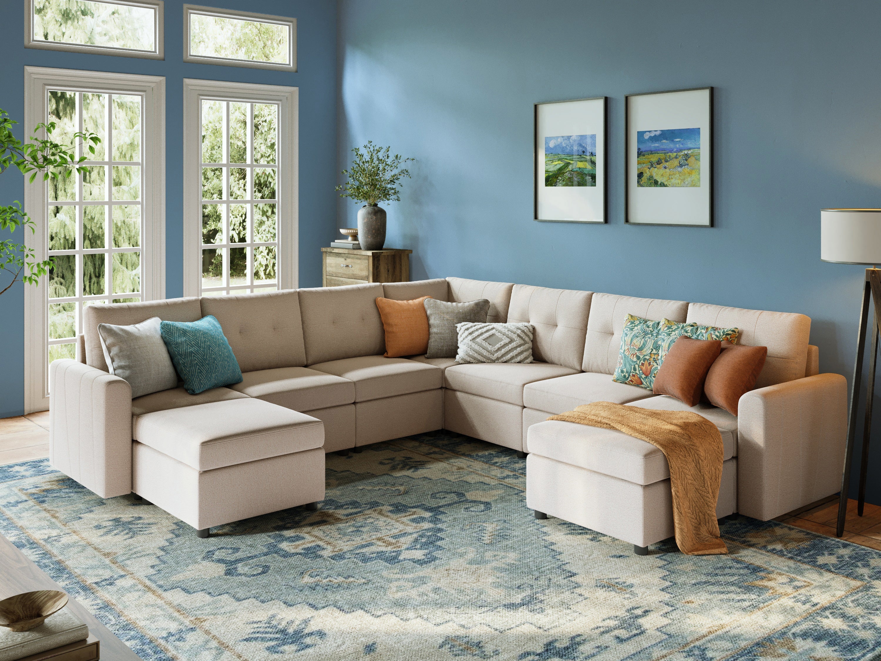 RUBIK III 6 Seats with Corner & 2 Ottomans