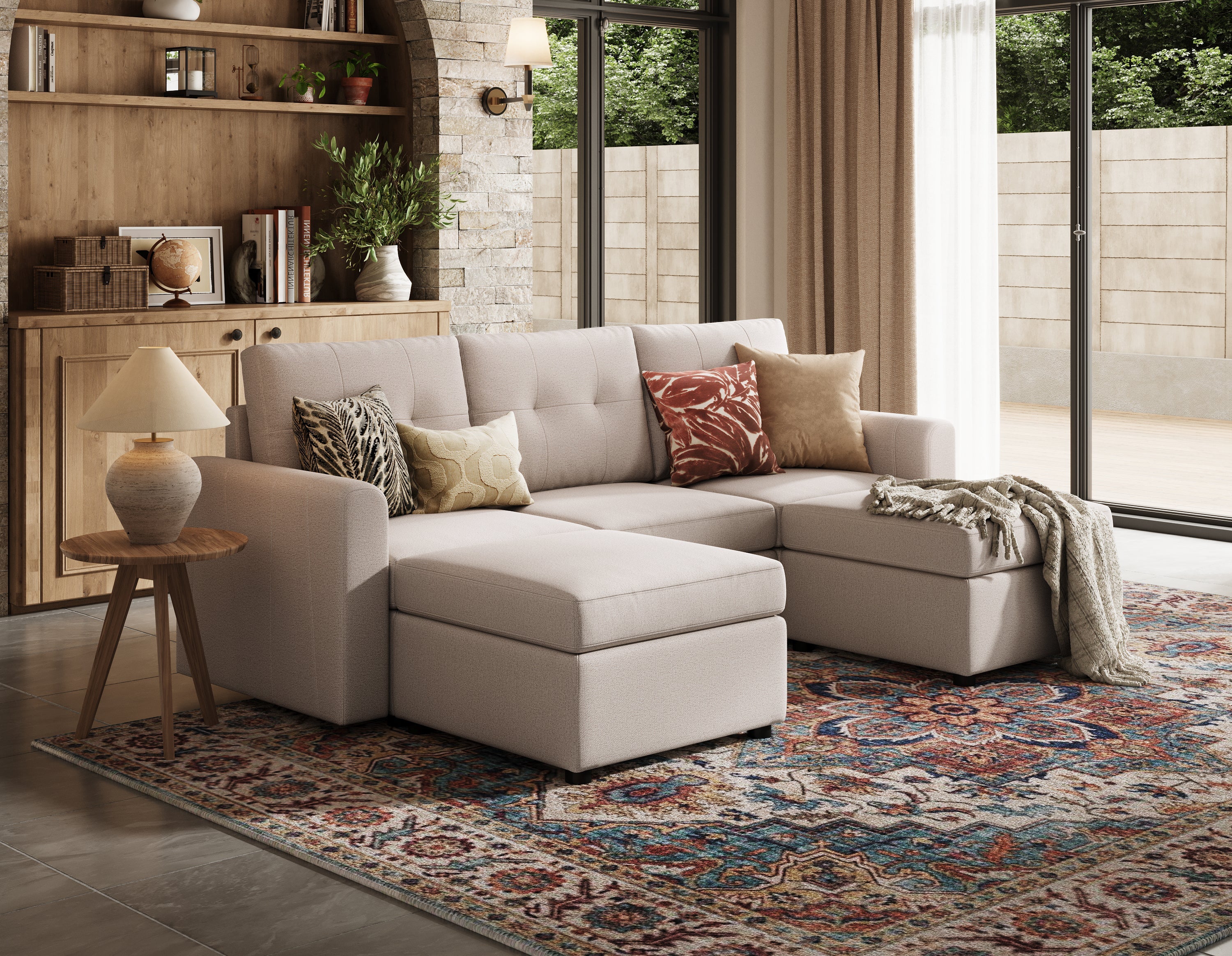 RUBIK III 3 Seats with 2 Ottomans