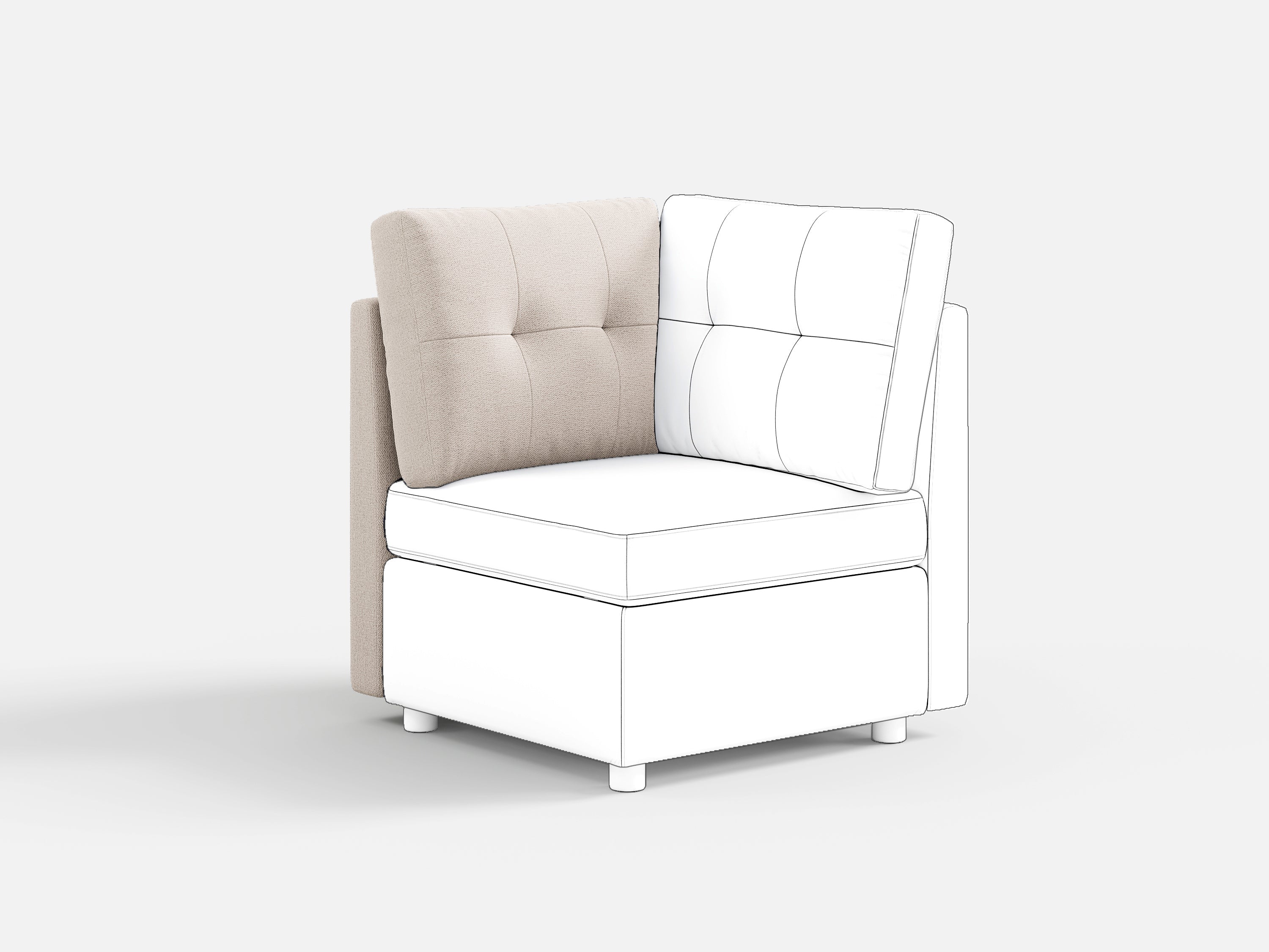 RUBIK III Armrest & Seat & Ottoman & Corner & Seat Cushion & Backrest & Back Cushion