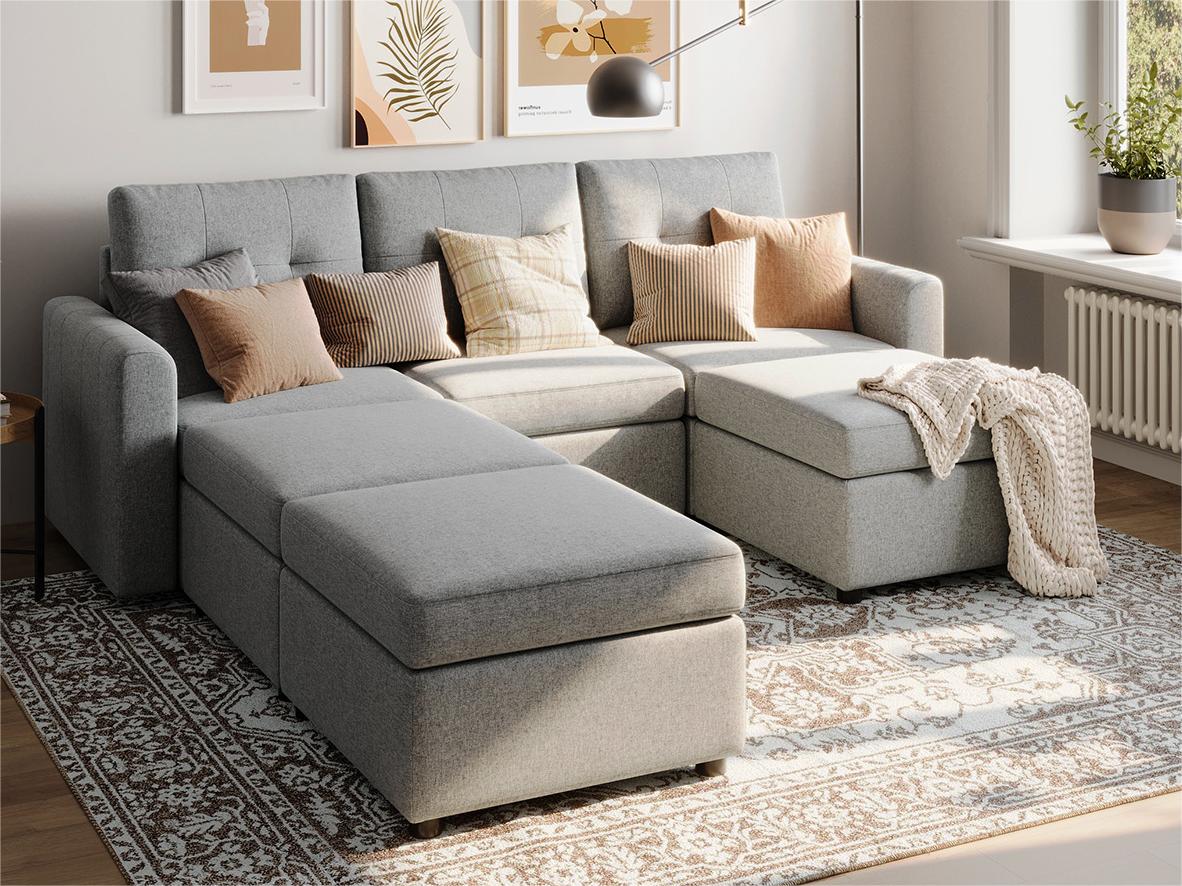 RUBIK III 3 Seats with 3 Ottomans