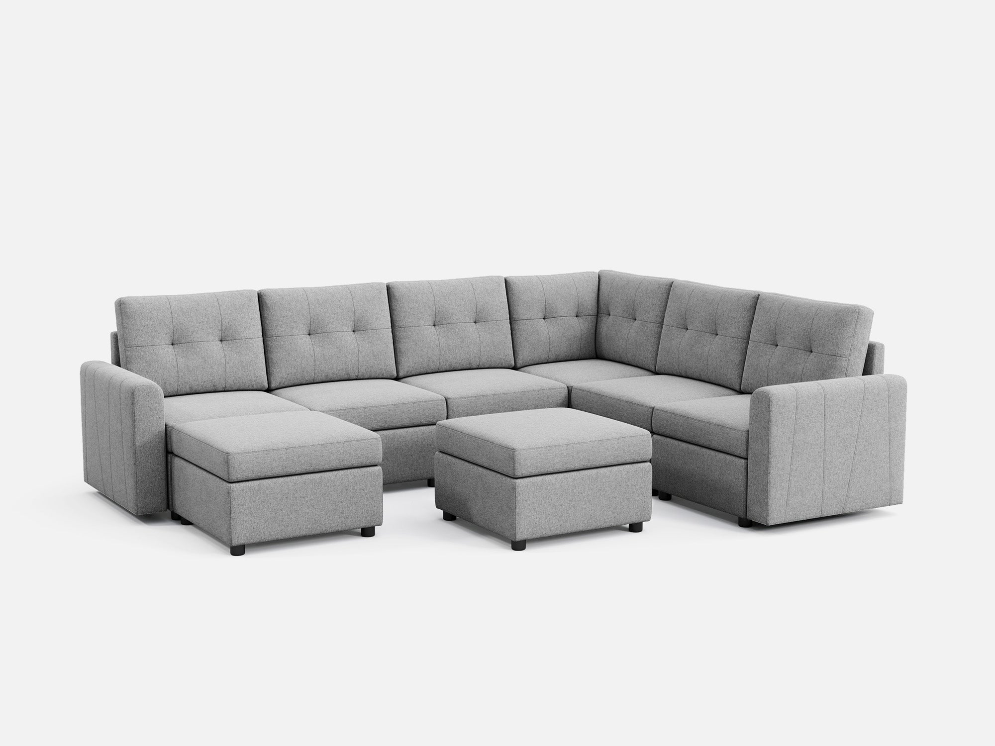 RUBIK III 5 Seats with Corner & 2 Ottomans