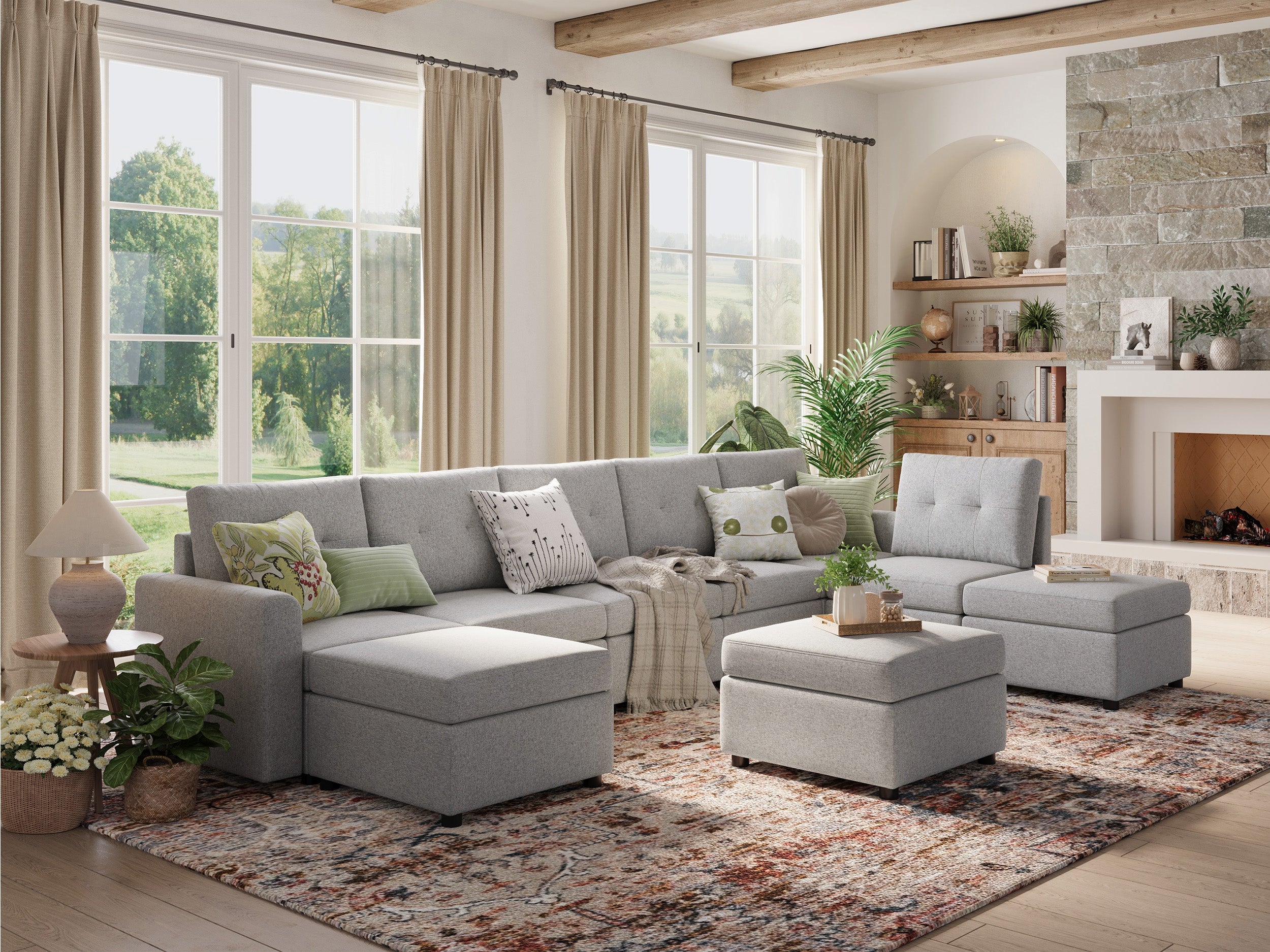 RUBIK III  6 Seats With 3 Ottomans