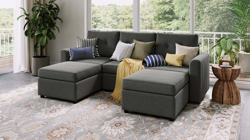 RUBIK III 3 Seats with 2 Ottomans