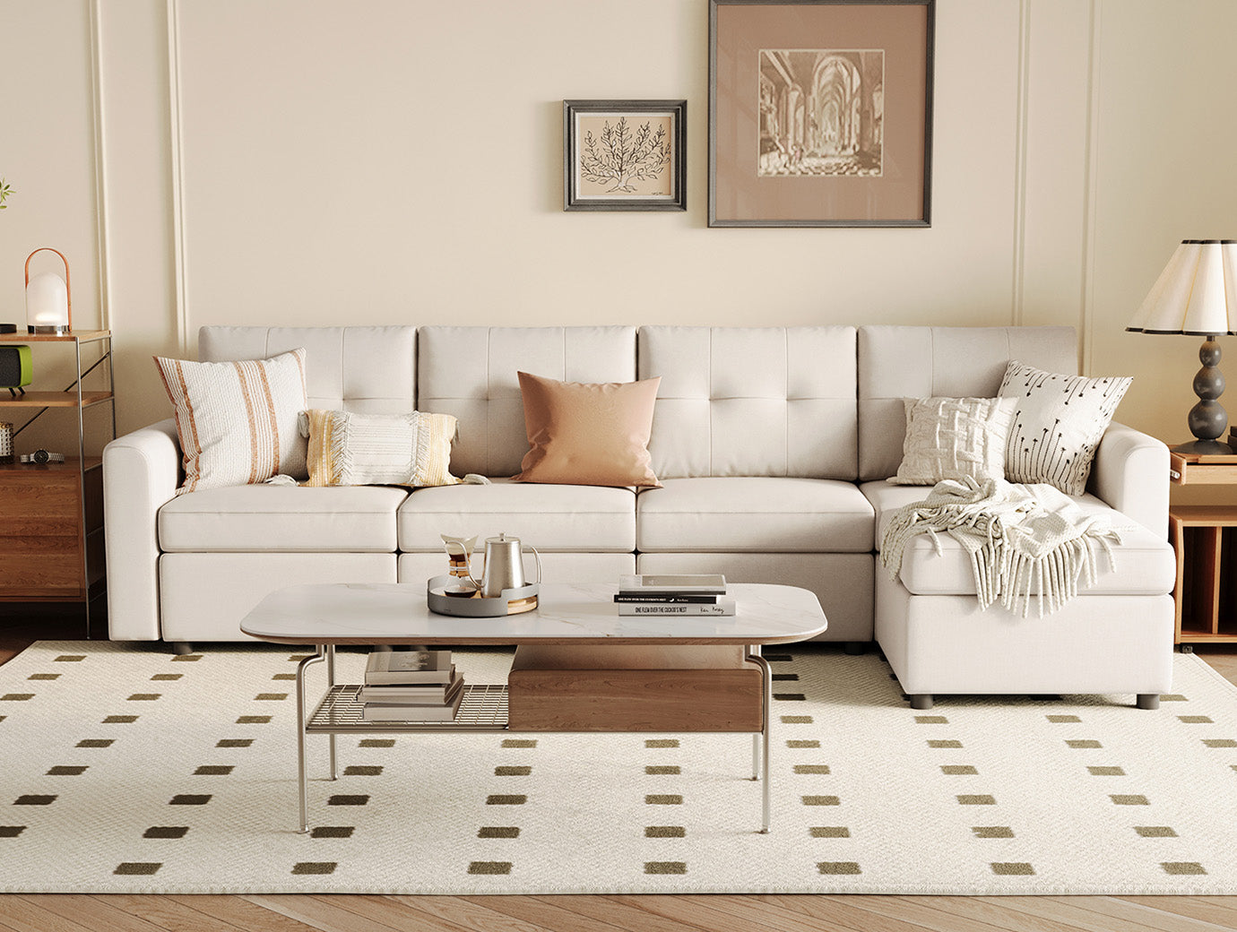 RUBIK III 4 Seats with Ottoman