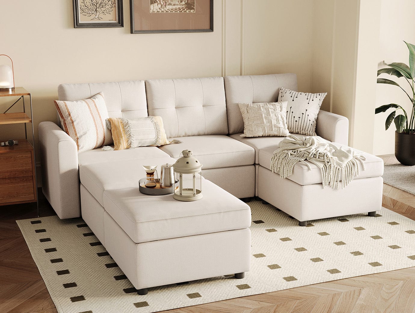 RUBIK III 3 Seats with 3 Ottomans